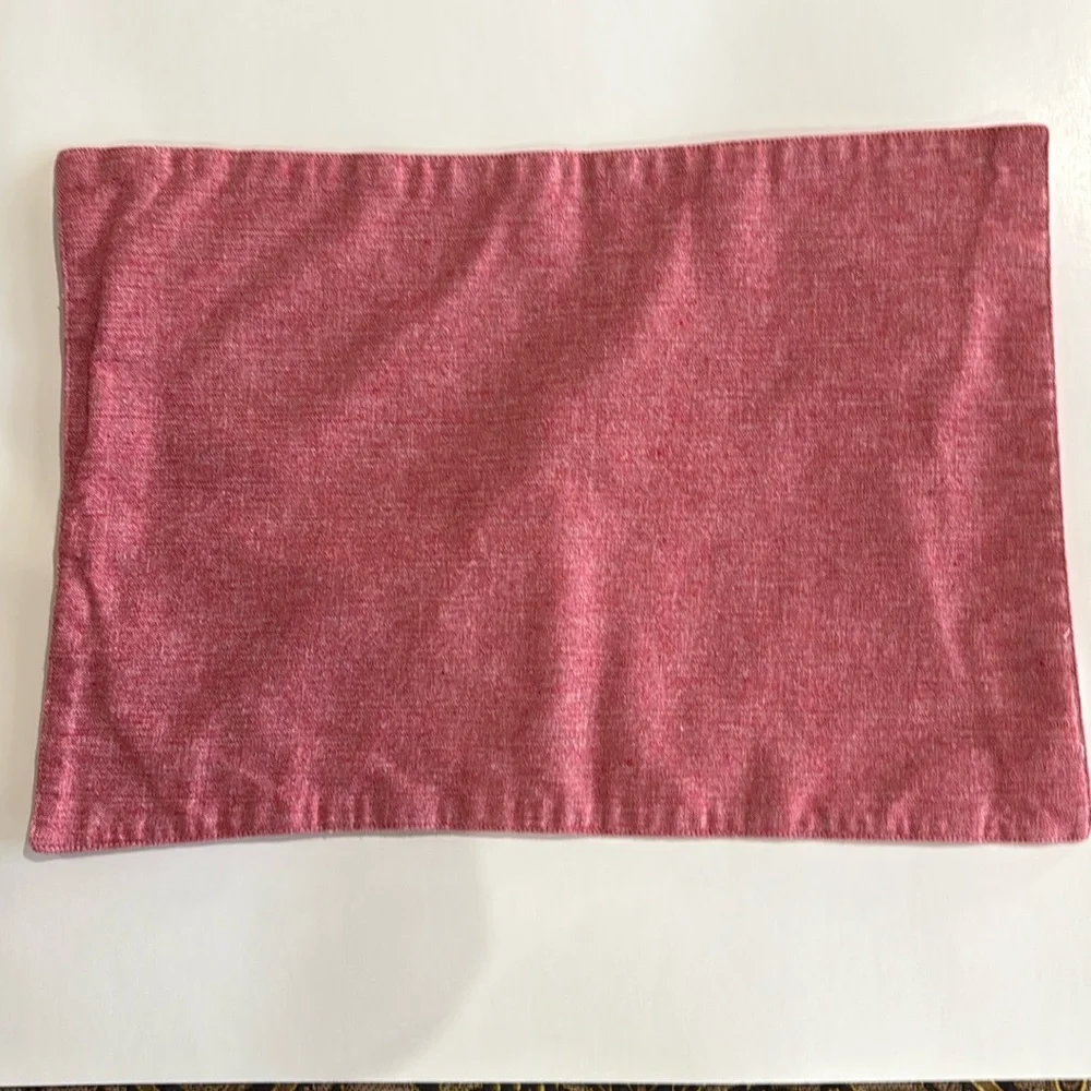 Aman Red Woven Farmhouse Textile Rectangular Placemats Set of 4